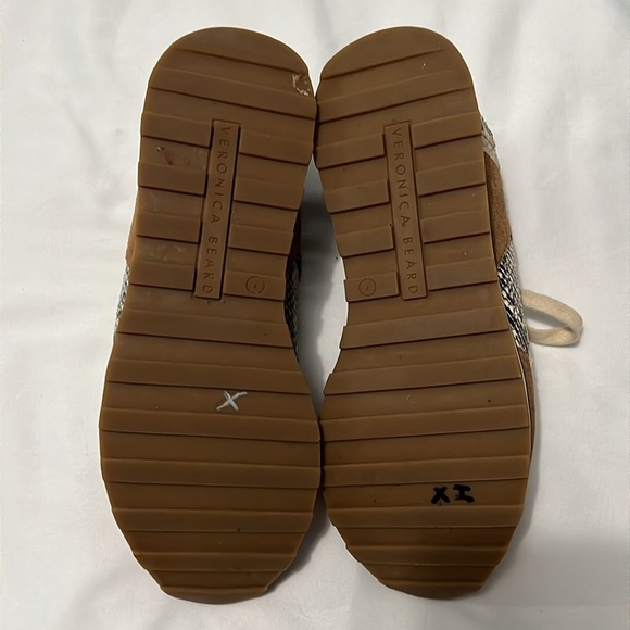 Veronica Beard Hartley Walnut Suede & Python Print Sneakers - Picture 7 of 7